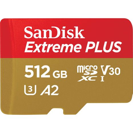 SanDisk Extreme PLUS 512GB microSDXC UHS-I Memory Card