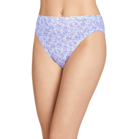 JOCKEY Women's Elance 100% Cotton French Cut Underwear - Midnight Iris, Bouquet Bloom & Frothy Blue