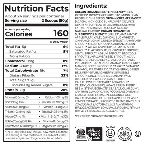 Orgain Organic Protein + Superfoods with Probiotics