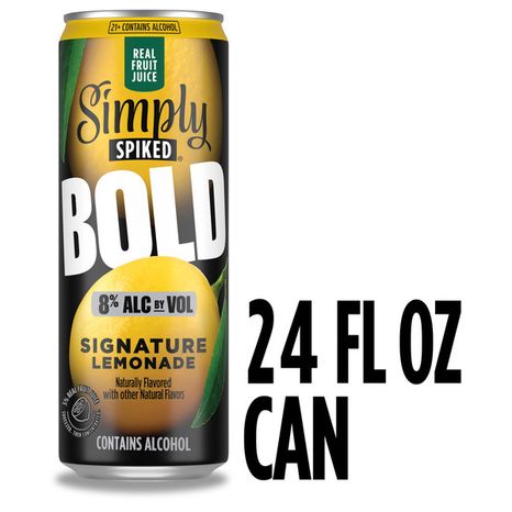 Simply Spiked Bold Signature Hard Lemonade 8.0% ABV, Single, 24 oz can