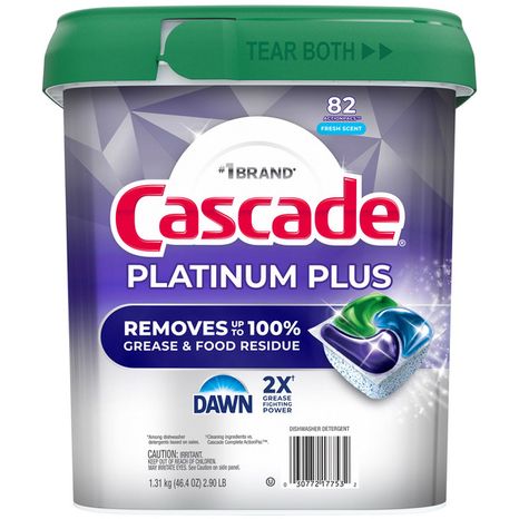 Cascade Fresh Scent Platinum Plus Actionpacs Dishwasher Detergent