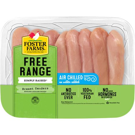Foster Farms Simply Raised Boneless Skinless Chicken Breast Tenders