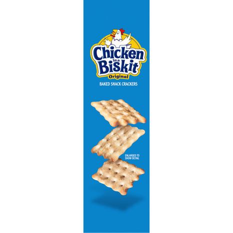 CHICKEN IN A BISKIT Original Baked Snack Crackers, Lunch Snacks