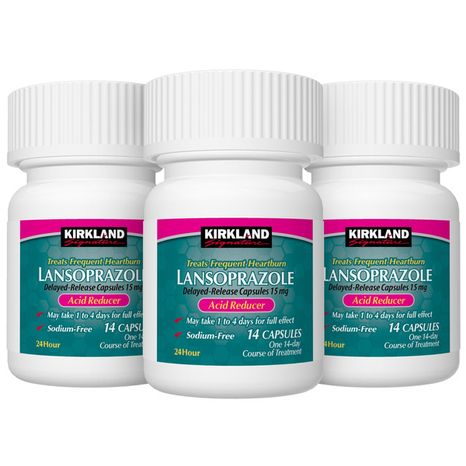 Kirkland Signature Lansoprazole Delayed-release Capsules 15 Mg Acid Reducer Capsules