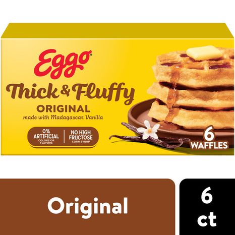 Eggo Thick and Fluffy Original Waffles, Breakfast Food, 6 Count
