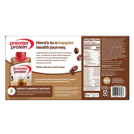 Premier Protein Cafe Latte Nutrition Protein Shake
