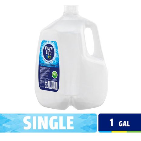 PURE LIFE Purified Water, 1-Gallon, Plastic Bottled Water (Single)