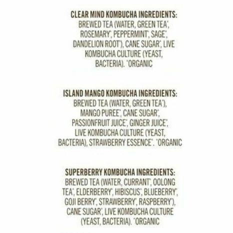 Brew Dr. Kombucha Costco Variety Pack, Clear Mind, Island Mango, Superberry