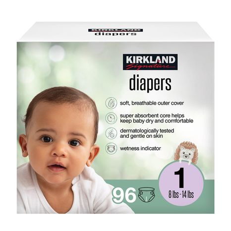 Kirkland Signature Diapers, Size 1