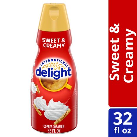 International Delight Coffee Creamer, Sweet & Creamy, Refrigerated Flavored Creamer, 32 FL OZ Bottle