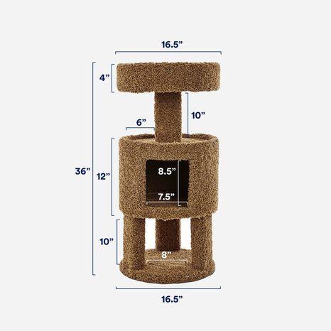 EveryYay Lookout Loft 3-level Cat Tree With Condo for Large Cats