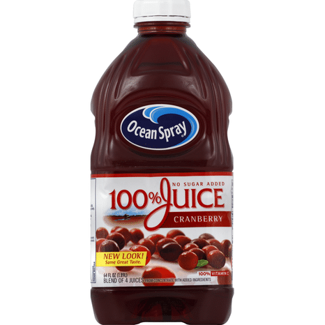 Ocean Spray 100% Juice, Cranberry, No Sugar Added