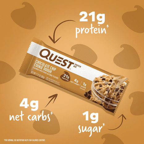 Quest Protein Bar, Chocolate Chip Cookie Dough Flavor