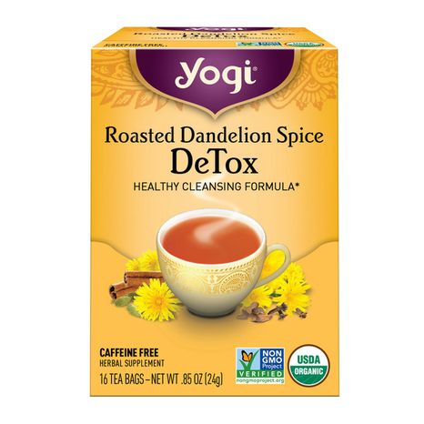 Yogi Tea Herbal Tea, Roasted Dandelion Spice DeTox, Caffeine Free