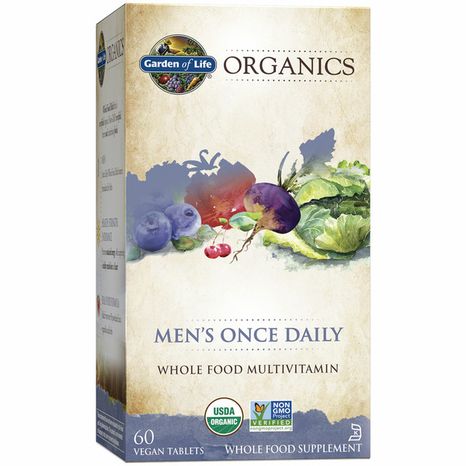 Garden of Life Multivitamin, Whole Food, Men's Once Daily, Vegan Tablets