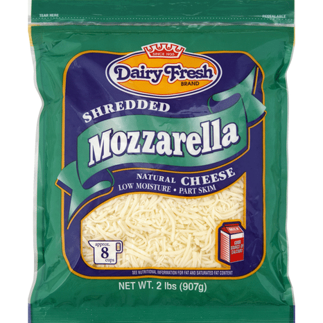 Dairy Fresh Cheese, Natural, Mozzarella, Shredded