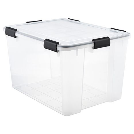 Iris 74 Quart Weathertight Tote - Clear - 23-1/2" x 17-3/4" x 14-1/2" h