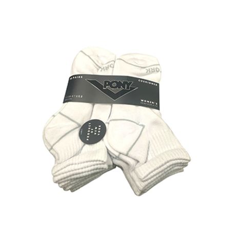 PONY Women's Quarter Socks - White