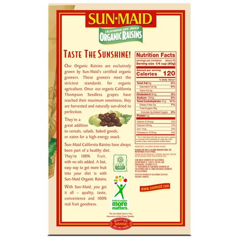 Sun-Maid California Sun-Dried Organic Raisins