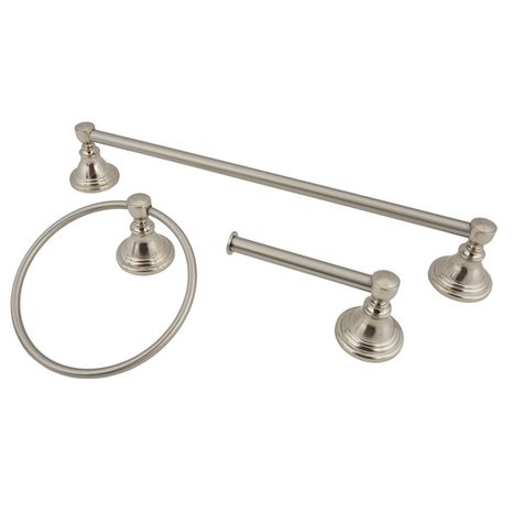 Allen + Roth 3-Piece Jordon Brushed Nickel Decorative Bathroom Hardware Set
