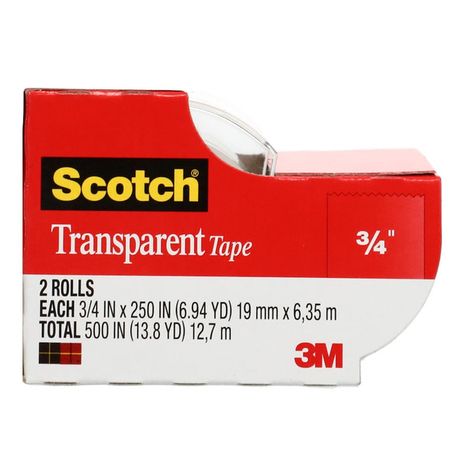 Scotch Transparent Tape 3/4" x 6.94 yd