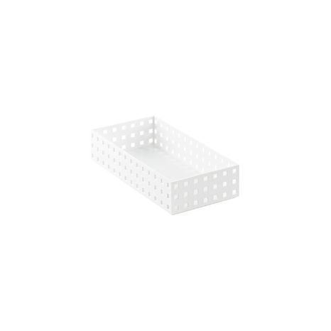 Like-it Bricks Medium Short Bin - White - 11" x 5-1/2" x 2-3/8"