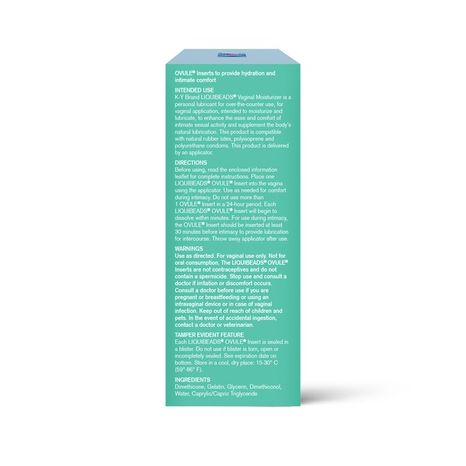 K-Y Silicone Personal Lubricant, Liquibeads Vaginal Moisturizer, For Comfort & Sex