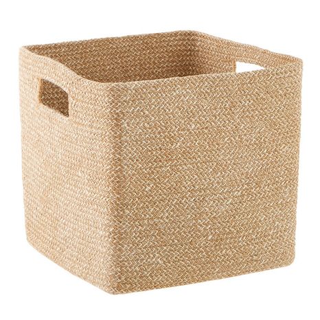 The Container Store Large Seine Woven Jute Cube - Sand - 12" x 12"