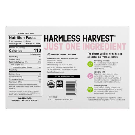 Harmless Harvest Organic Coconut Water