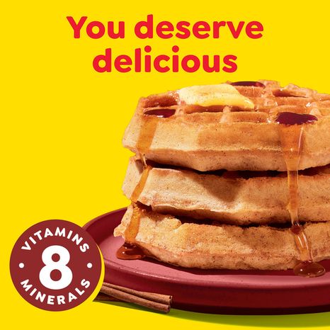 Eggo Thick and Fluffy Cinnamon Brown Sugar Waffles, Breakfast Food, 6 Count