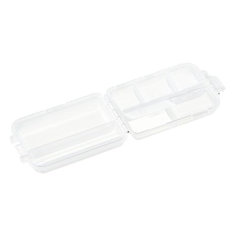 4" x 2-3/8" x 1-1/8" Translucent Double-Sided Pill Box