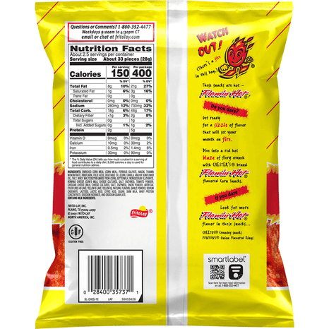 Chester's Fries Flamin' Hot Flavored Corn Snacks