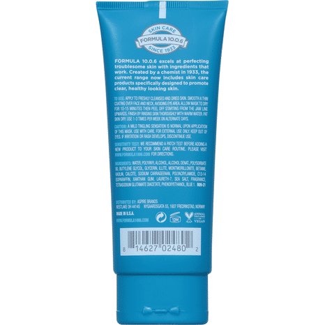 Formula 10.0.6 Peel Mask, Sea Side Glow, Skin Hydrating, Algae + Sea Clay