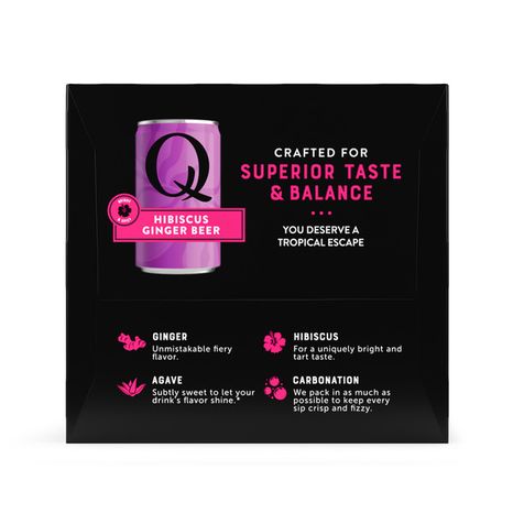 Q Mixers Hibiscus Ginger Beer, Premium Cocktail Mixer