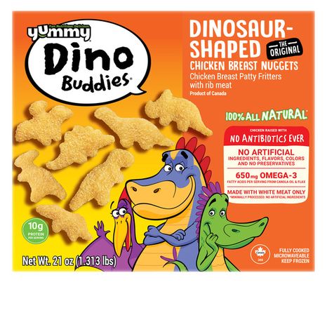 Yummy Dinosaur-Shaped Chicken Breast Nuggets