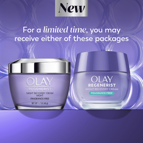 Olay Regenerist Night Recovery Cream Face Moisturizer, Fragrance Free