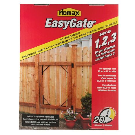 Homax EasyGate 15-7/10" Steel-Painted Gate Hardware Kit