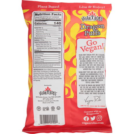 Vegan Rob's Puffs, Sorghum, Baked, Dragon
