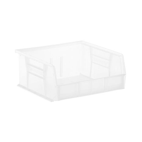 The Container Store 11" x 10-7/8" x 5" Clear Wide Stackable Plastic Utility Bin