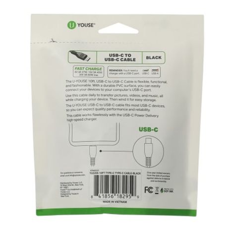 U Youse USB-C Cable - Black
