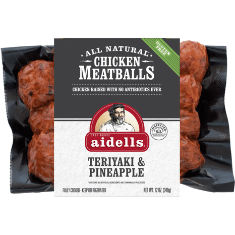 Aidells Chicken Meatballs, Teriyaki & Pineapple