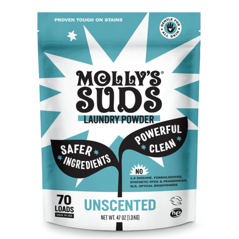 Molly's Suds Laundry Detergent Powder, Unscented
