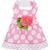 Simply She Smoochie Pooch Pink Dot Wrap Dog Dress, Large