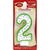 Betty Crocker Candle, Birthday, Numeral, 2, 3 Inch
