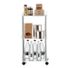3-Tier Rolling Cart - Acrylic - 14" x 10-1/4" x 28-1/2" h