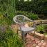 Adams Manufacturing Patio Stackable Frame Stationary Conversation Chair's with Solid Seat 8220-13-3700