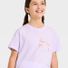 Cat & Jack Girls' Short Sleeve 'Bow/Cat' Graphic T-Shirt, XS - Pale Lavender
