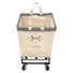 Square Steele Canvas Laundry Cart - Natural & Grey - 18" sq. x 20-1/4" h