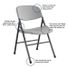 COSCO Indoor or Outdoor Standing Folding Chair With Solid Seat - Gray