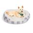 EveryYay Essentials Oval Cuddler Pet Bed, Small - Grey Arrow